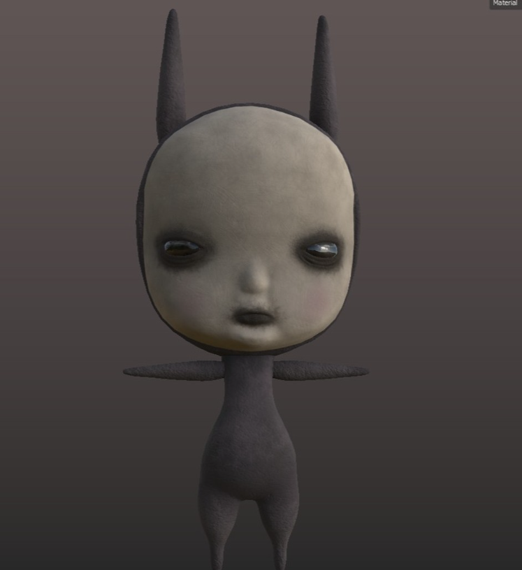 Horned 3D character model